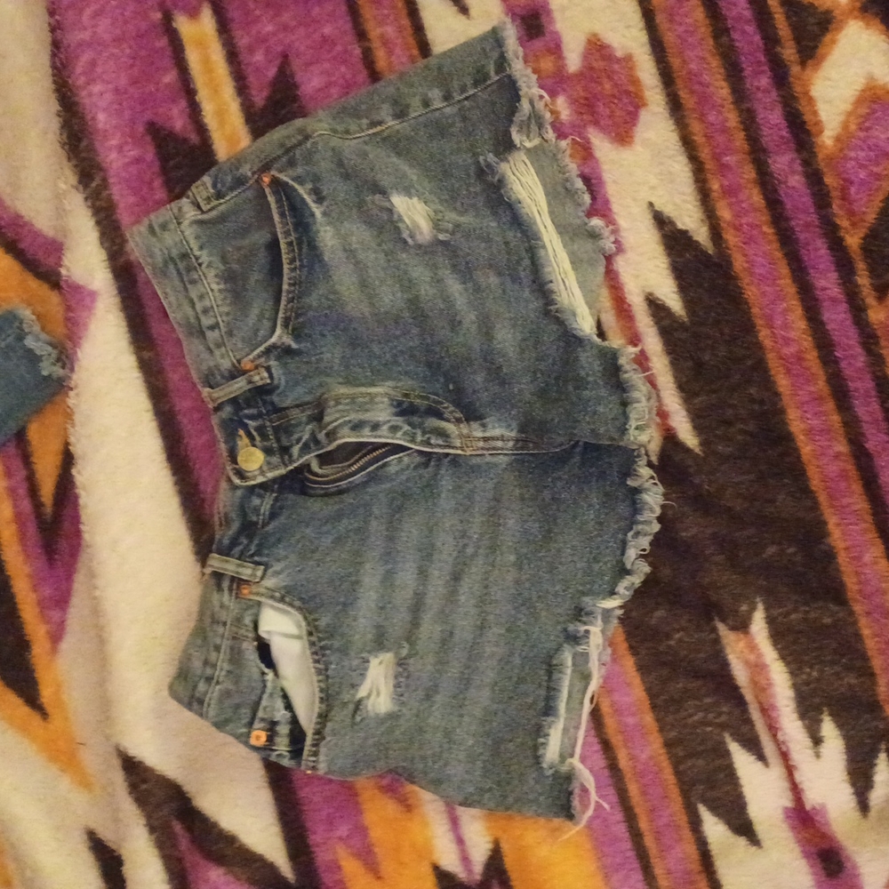 Blue jean shorts